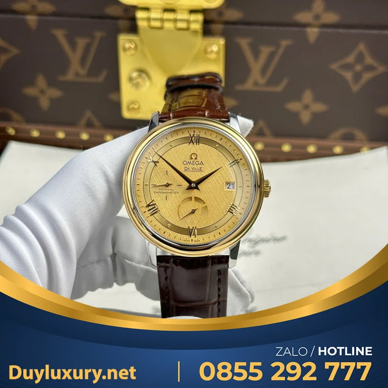 Bộ Sưu Tập Đồng Hồ Omega De Ville Prestige Power Reserve Rep 11 Dây Da 39.5mm