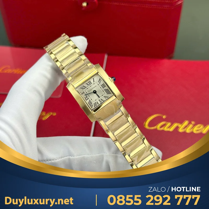 Đồng Hồ Cartier Tank Francaise Ladies Small Model— Size 21.2Mm X 25.7Mm— Máy Pin Quartz Ronda Thuỵ Sỹ— M1 Factory