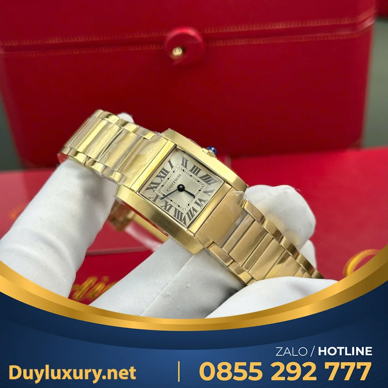 Đồng Hồ Cartier Tank Francaise Ladies Small Model— Size 21.2Mm X 25.7Mm— Máy Pin Quartz Ronda Thuỵ Sỹ— M1 Factory