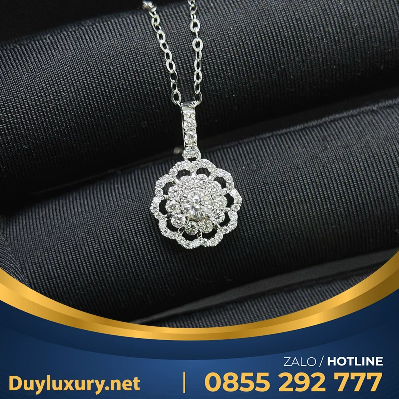 Combo Dây Chuyền - Bông Tai Hoa Mẫu 2