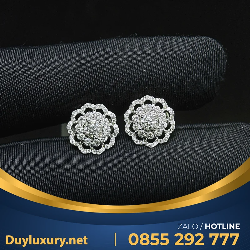 Combo Dây Chuyền - Bông Tai Hoa Mẫu 2