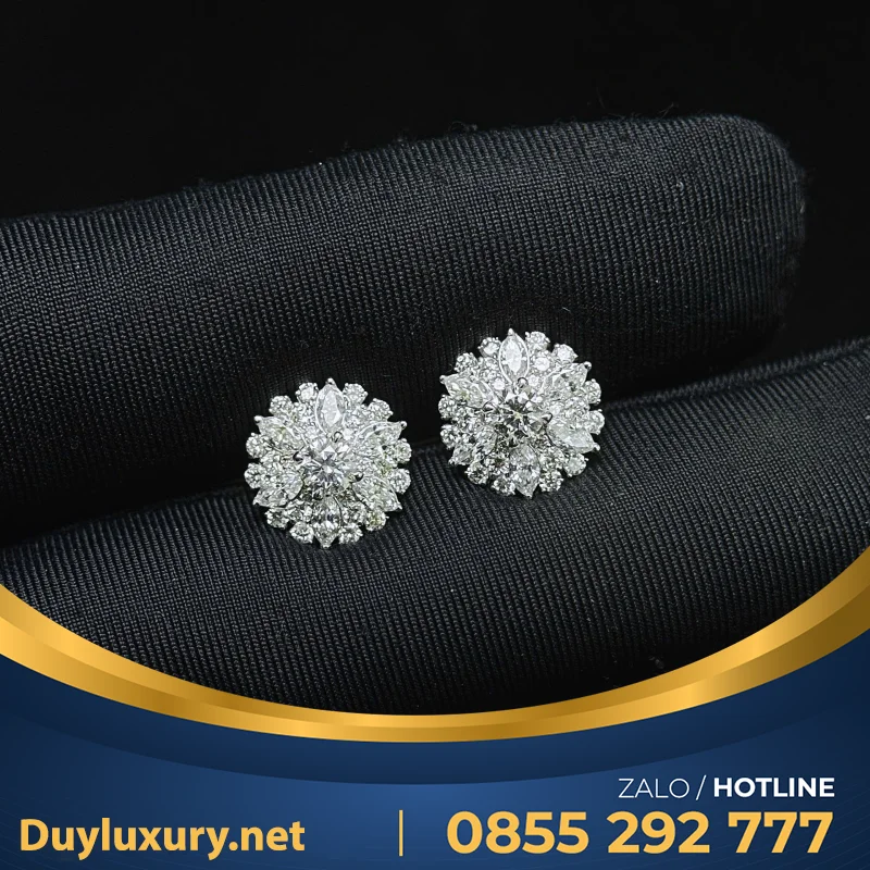 Combo Dây Chuyền - Bông Tai Hoa Mẫu 4