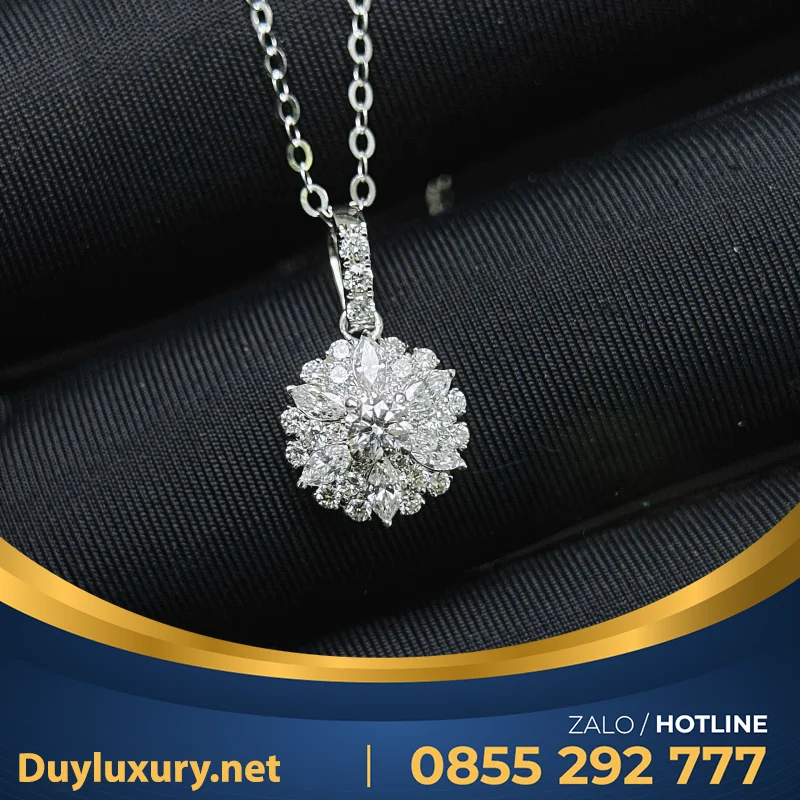 Combo Dây Chuyền - Bông Tai Hoa Mẫu 4