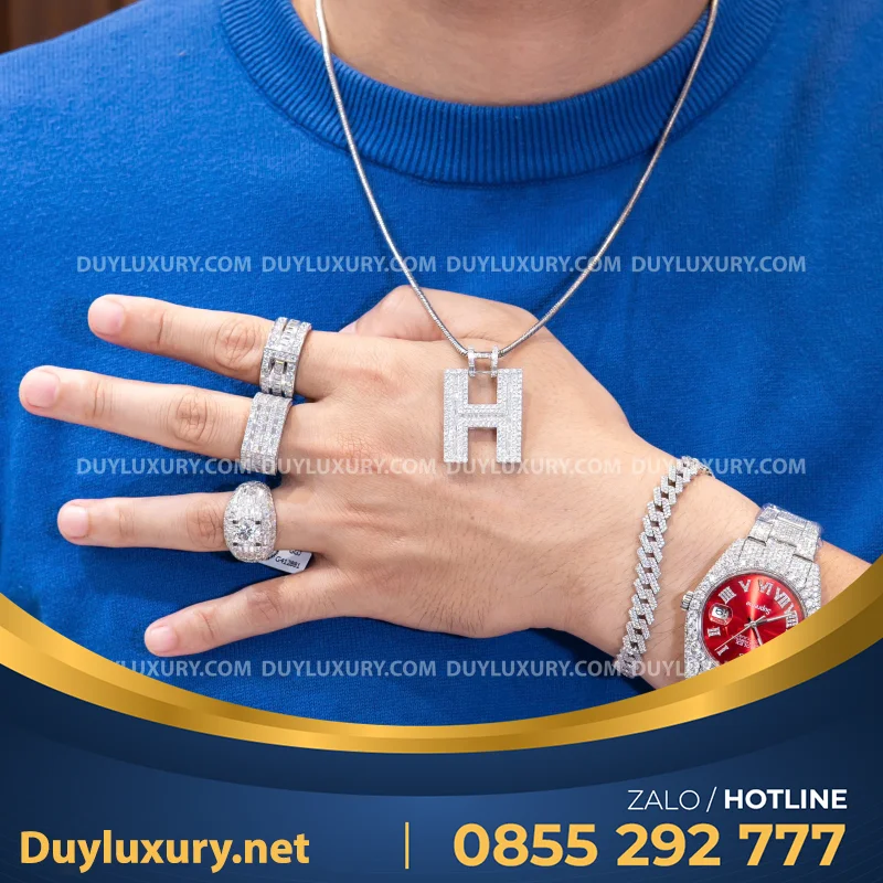 Combo Đồng Hồ + Vòng Cổ + Nhẫn Moissanite