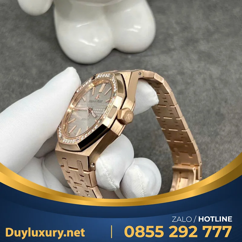 Đồng Hồ Audemars Piguet 154510 Chết Tác Vàng Hồng 18k Kim Cương Thiên Nhiên 37mm