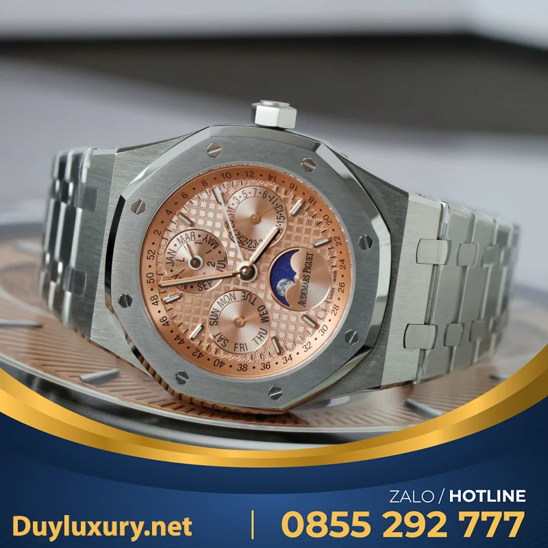 Đồng Hồ Audemars Piguet 26574 Replica Cao Cấp Mặt Cá Hồi Dây Kim Loại 41mm