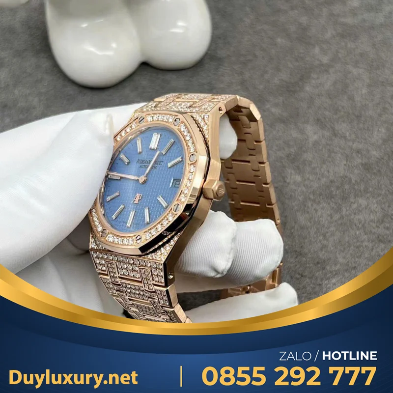 Đồng Hồ Audemars Piguet Jumbo Extra Thin 15202 Chế Tác Vàng 18k Kim Cương Thiên Nhiên 39mm