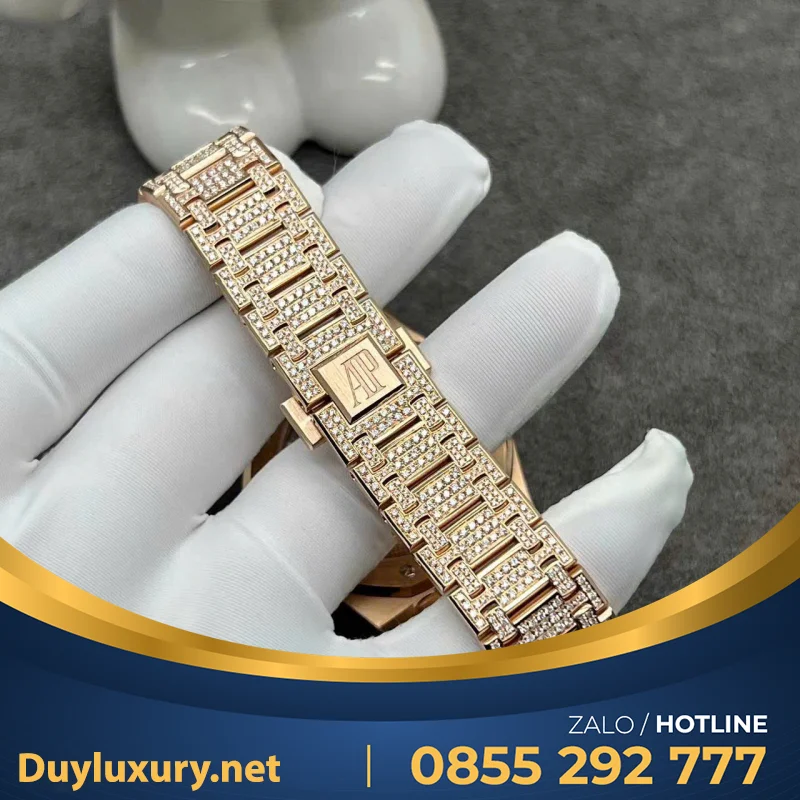 Đồng Hồ Audemars Piguet Jumbo Extra Thin 15202 Chế Tác Vàng 18k Kim Cương Thiên Nhiên 39mm