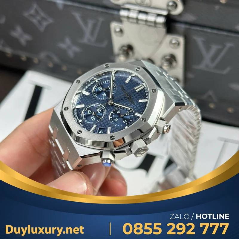 Đồng Hồ Audemars Piguet Royal Oak 26240 Replica 11 Màu Trắng Hồng Mặt Xanh APS 41mm
