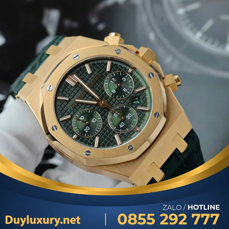 Đồng Hồ Audemars Piguet Royal Oak 26240OR Màu Xanh Lá Cây Chế Tác Bọc Vàng Thật 41mm
