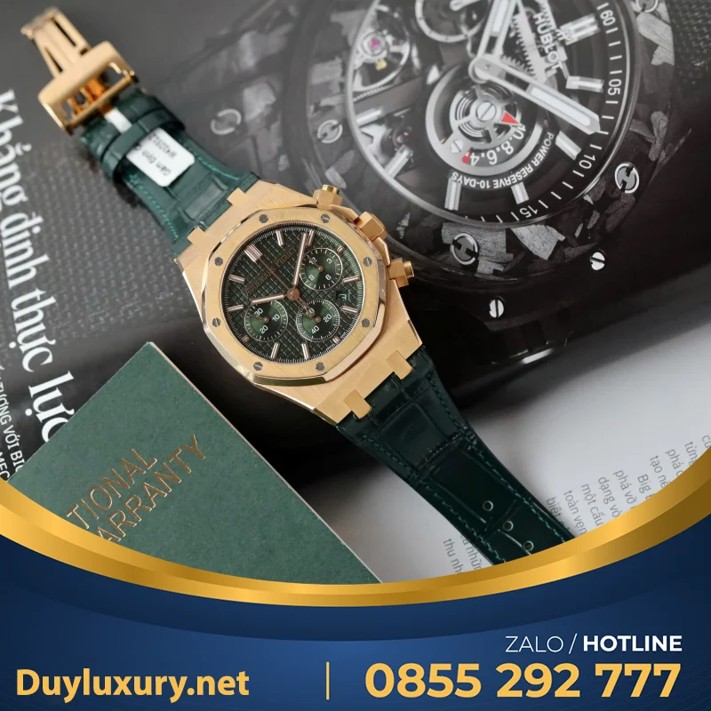 Đồng Hồ Audemars Piguet Royal Oak 26240OR Màu Xanh Lá Cây Chế Tác Bọc Vàng Thật 41mm