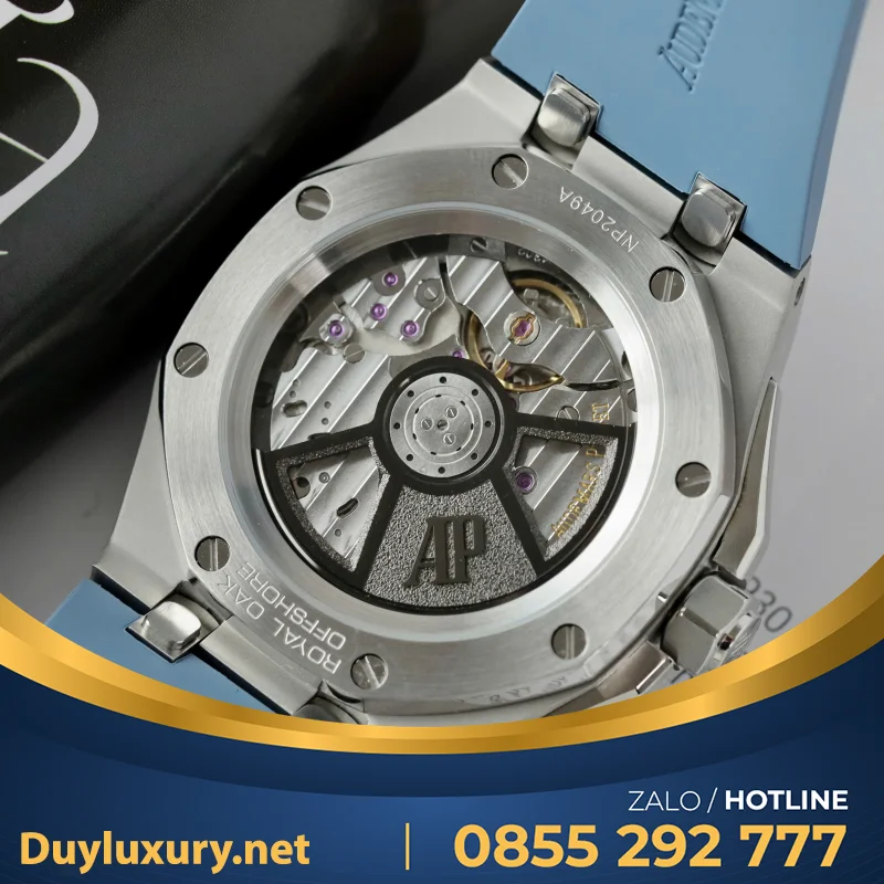 Đồng Hồ Audemars Piguet Royal Oak Offshore 15605SK Viền Cao Su Xanh Replica Cao Cấp 43mm