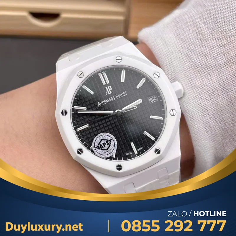 Đồng Hồ Audemars Piguet Royal Oak Offshore 15707Cb Bằng Gốm Trắng, Máy Aps Factory 42Mm, Bản Sao Tốt Nhất
