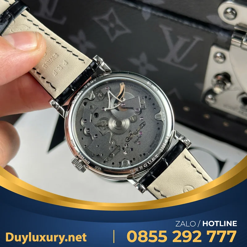 Đồng Hồ Breguet Tradition 7057 Replica Cao Cấp Dây Da Đen Nhà Máy ZF 40mm