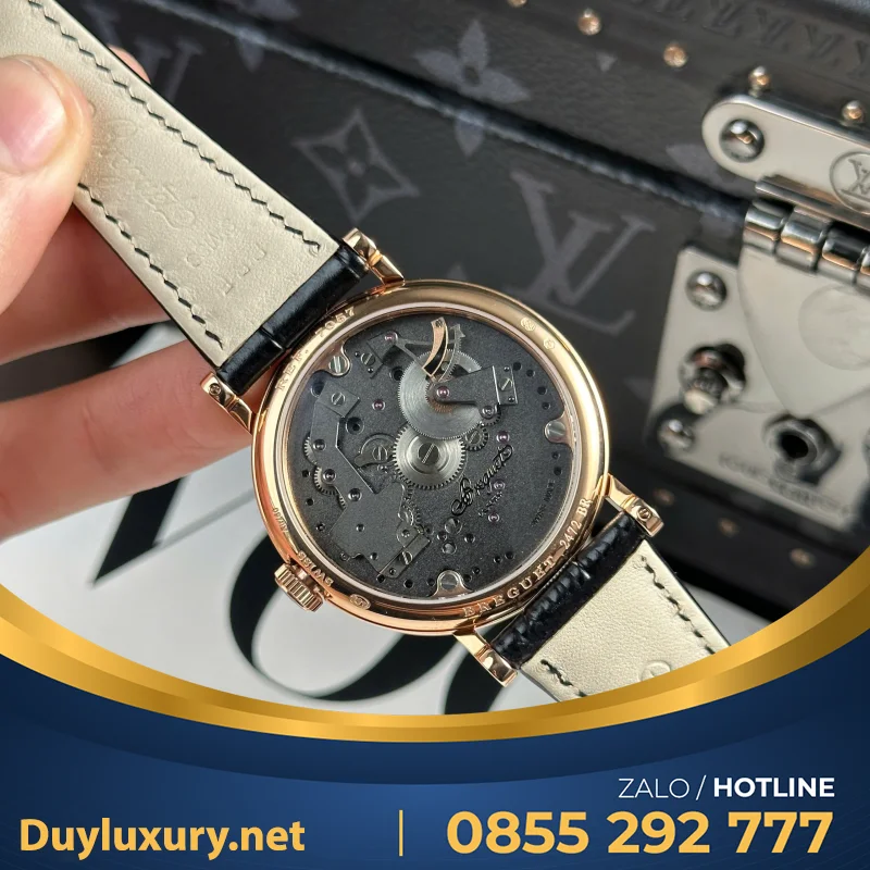 Đồng Hồ Breguet Tradition 7057 Replica Cao Cấp Dây Da Đen Viền Vàng Nhà Máy ZF 40mm