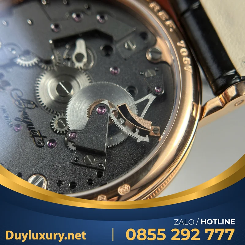 Đồng Hồ Breguet Tradition 7057 Replica Cao Cấp Dây Da Đen Viền Vàng Nhà Máy ZF 40mm