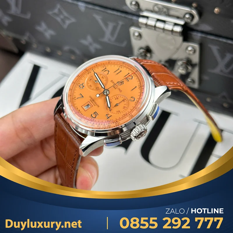 Đồng Hồ Breitling Premier B01 Chronograph Replica 11 Màu Cam Nhà Máy BLS 42mm
