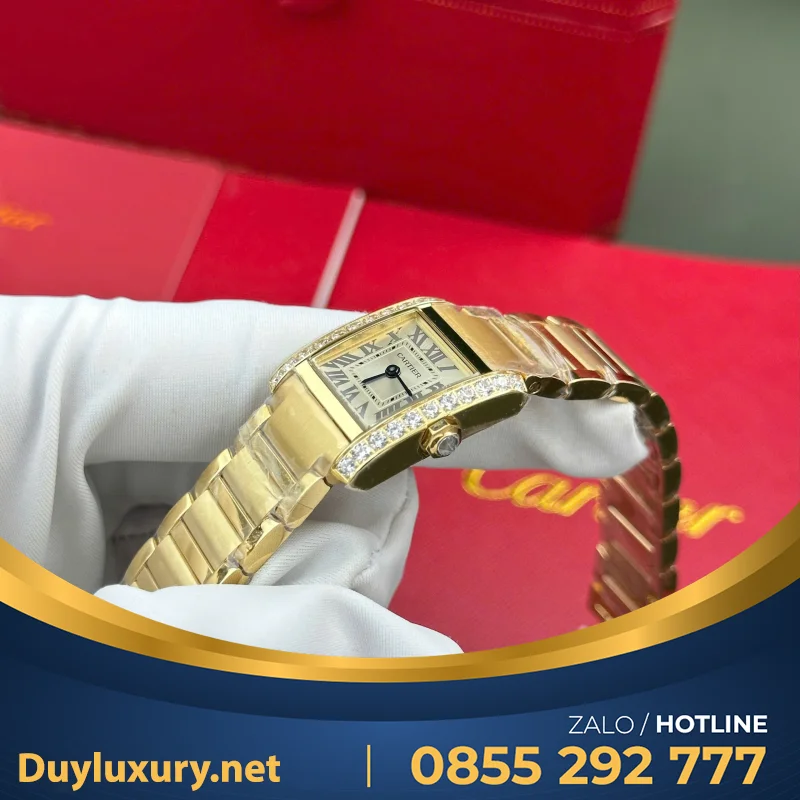 Đồng Hồ Cartier Tank Francaise Ladies Replica 11 Gold21.2x 25.7mm