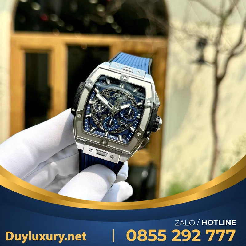 Đồng Hồ Chế Tác Hublot Spirit Of Big Bang Titanium Mặt Xanh Blue Nhà Máy BBF 42mm