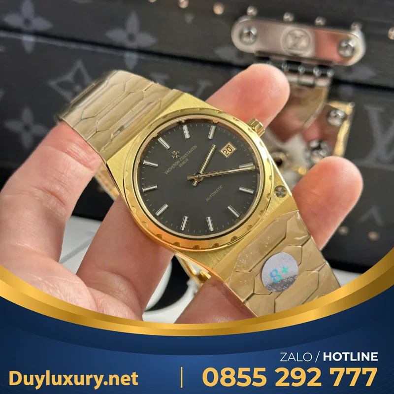 Đồng Hồ Chế Tác Vacheron Constantin Historiques 222 Mặt Đen Nhà Máy 8F 37mm