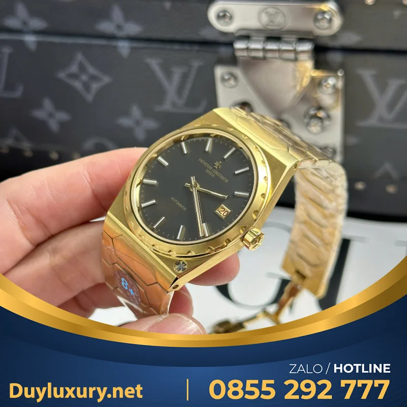 Đồng Hồ Chế Tác Vacheron Constantin Historiques 222 Mặt Đen Nhà Máy 8F 37mm