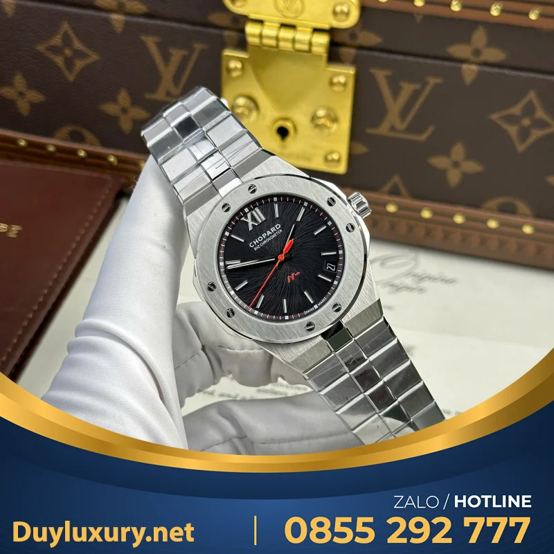Đồng Hồ Chopard Alpine Eagle 298600 Replica 11 Mặt Đen Kim Đỏ Nhà Máy Gh 41Mm