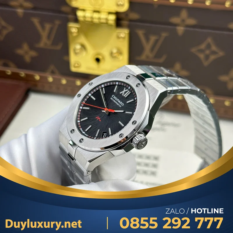 Đồng Hồ Chopard Alpine Eagle 298600 Replica 11 Mặt Đen Kim Đỏ Nhà Máy Gh 41Mm