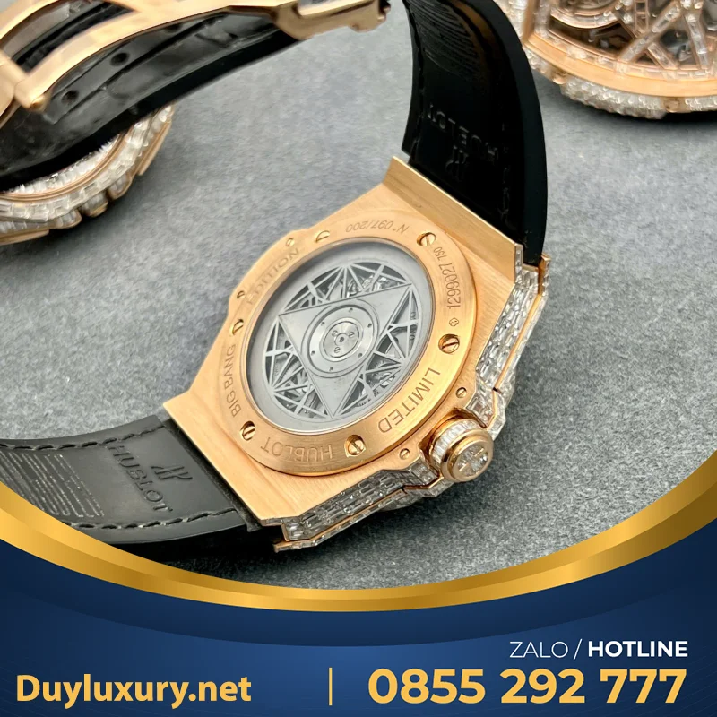 Đồng Hồ Hublot Big Bang Sang Bleu Vàng 18K Kim Cương Thiên Nhiên 44mm