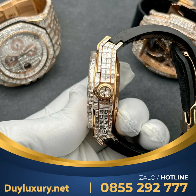 Đồng Hồ Hublot Big Bang Sang Bleu Vàng 18K Kim Cương Thiên Nhiên 44mm