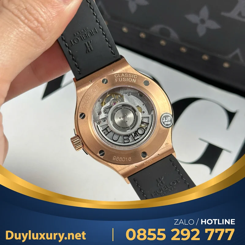 Đồng Hồ Hublot Classic Fusion King Gold Black Replica 1:1 Nhà Máy JJF 38mm