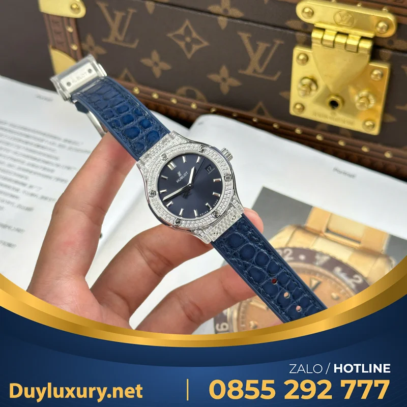 Đồng Hồ Hublot Classic Fusion King Gold Replica Dành Cho Nữ  Hb Factory 33Mm