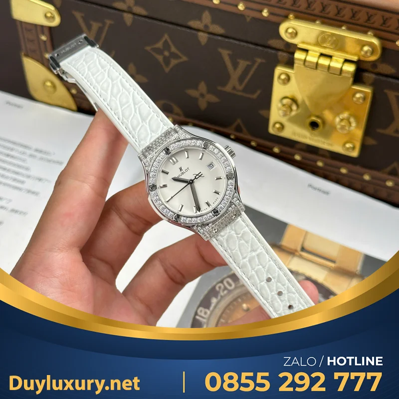 Đồng Hồ Hublot Classic Fusion King Gold Replica Dành Cho Nữ  Hb Factory 33Mm
