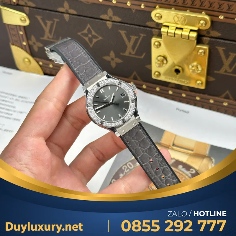 Đồng Hồ Hublot Classic Fusion King Gold Replica Dành Cho Nữ  Hb Factory 33Mm