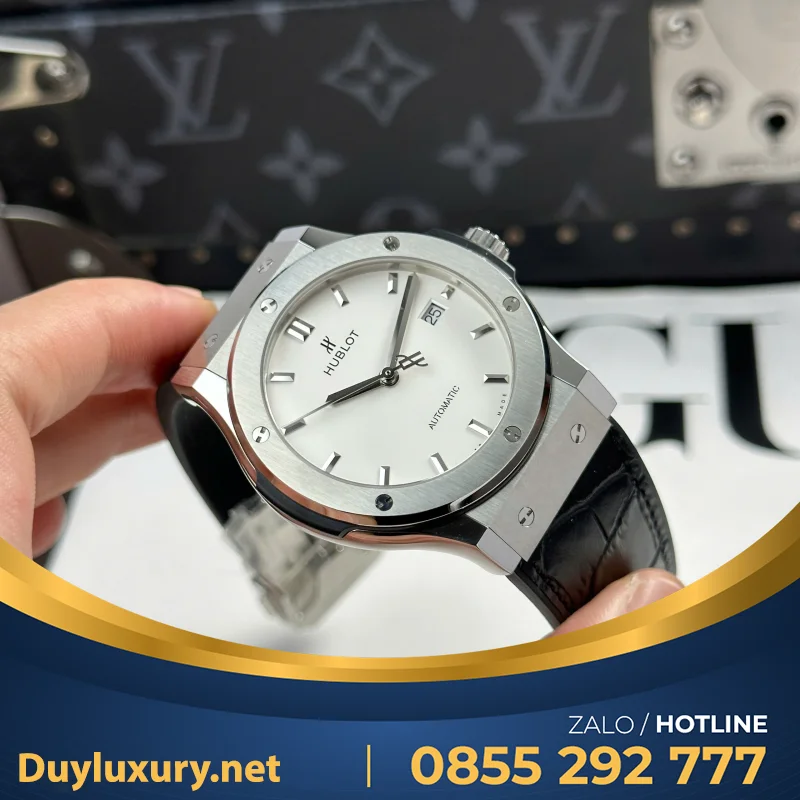 Đồng Hồ Hublot Classic Fusion King White Black Replica 1:1 Nhà Máy JJF 38mm
