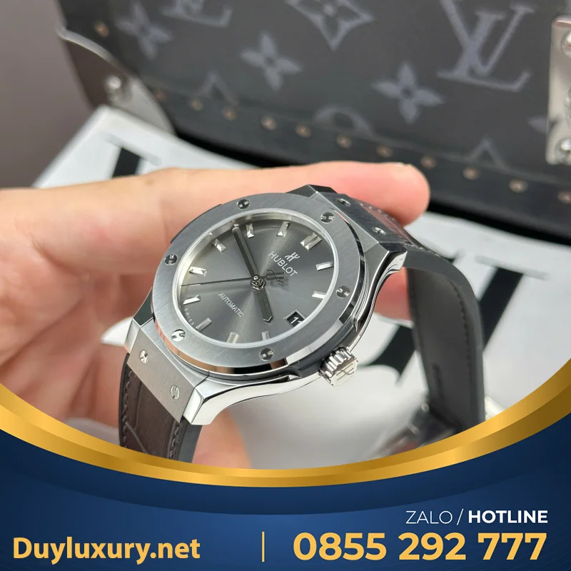 Đồng Hồ Hublot Classic Fusion Titanium Grey Replica 1:1 Nhà Máy JJF 38mm