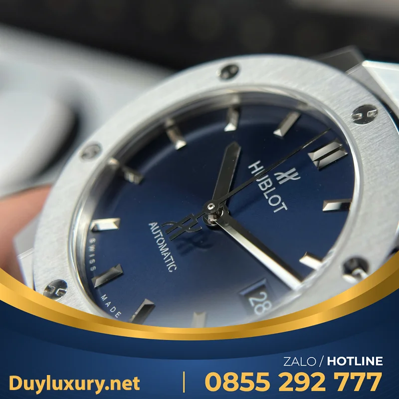 Đồng Hồ Hublot Classic Fusion Titanium Replica 1:1 Màu Xanh Dương JJF 38mm