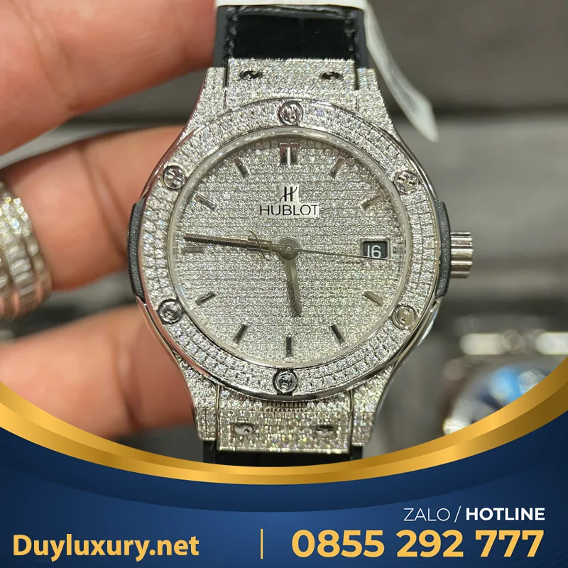 Đồng Hồ Hublot Độ Full Kim Cương Moissanite Hbf 38Mm