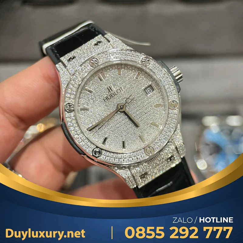 Đồng Hồ Hublot Độ Full Kim Cương Moissanite Hbf 38Mm