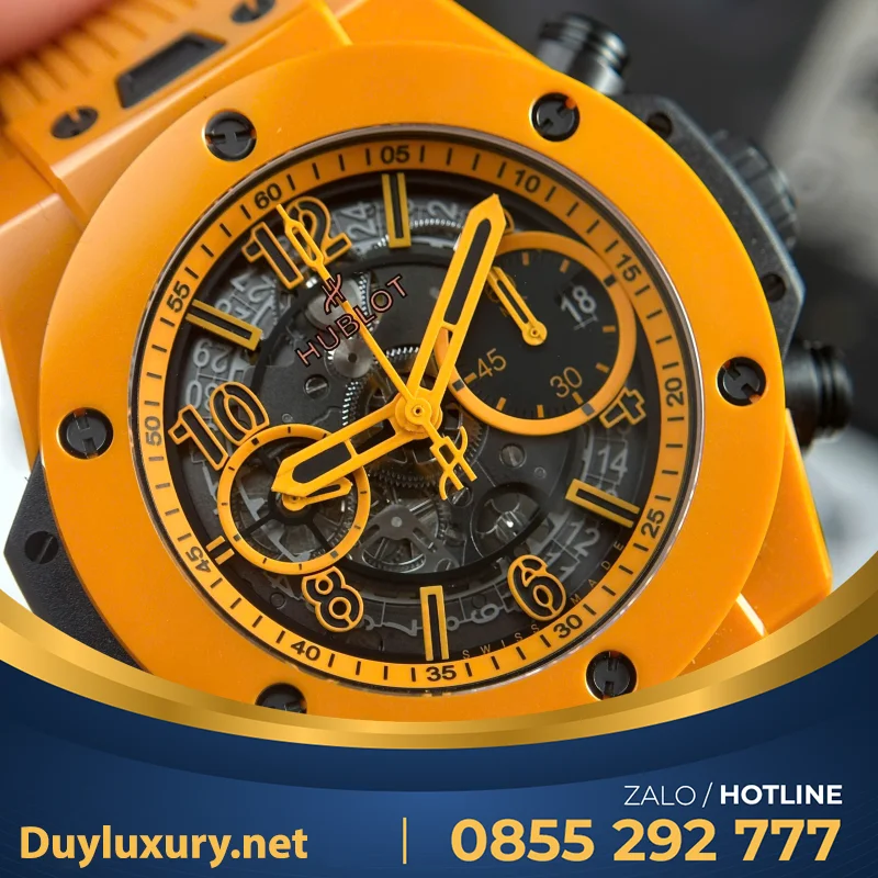 Đồng Hồ Hubot Big Bang Unico Orange Ceramic Chế Tác Nhà Máy BBF 42mm