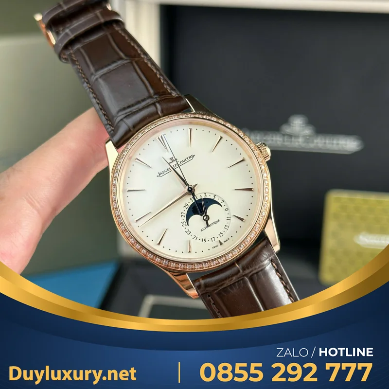 Đồng Hồ Jaeger Lecoultre Chế Tác Master Ultrathin Moon Màu Đen 39Mm