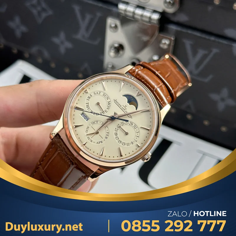 Đồng Hồ Jaeger LeCoultre Replica 11 Master Ultrathin Perpetual Calendar Mặt Vàng Nhà Máy VR 39mm