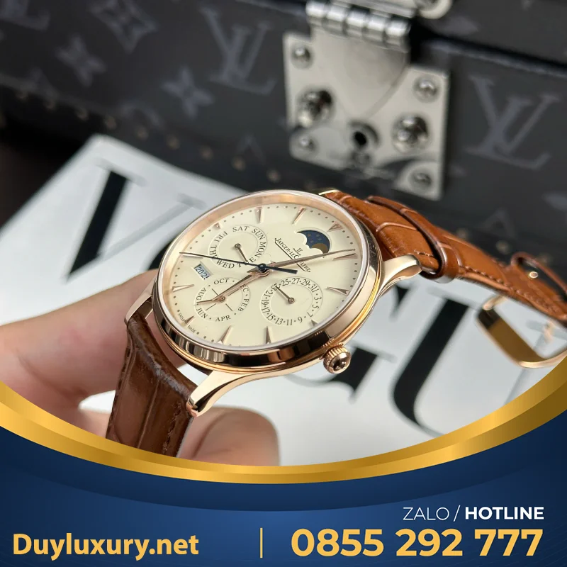 Đồng Hồ Jaeger LeCoultre Replica 11 Master Ultrathin Perpetual Calendar Mặt Vàng Nhà Máy VR 39mm