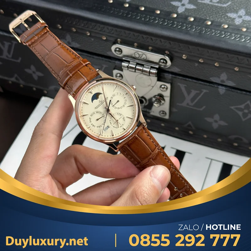 Đồng Hồ Jaeger LeCoultre Replica 11 Master Ultrathin Perpetual Calendar Mặt Vàng Nhà Máy VR 39mm