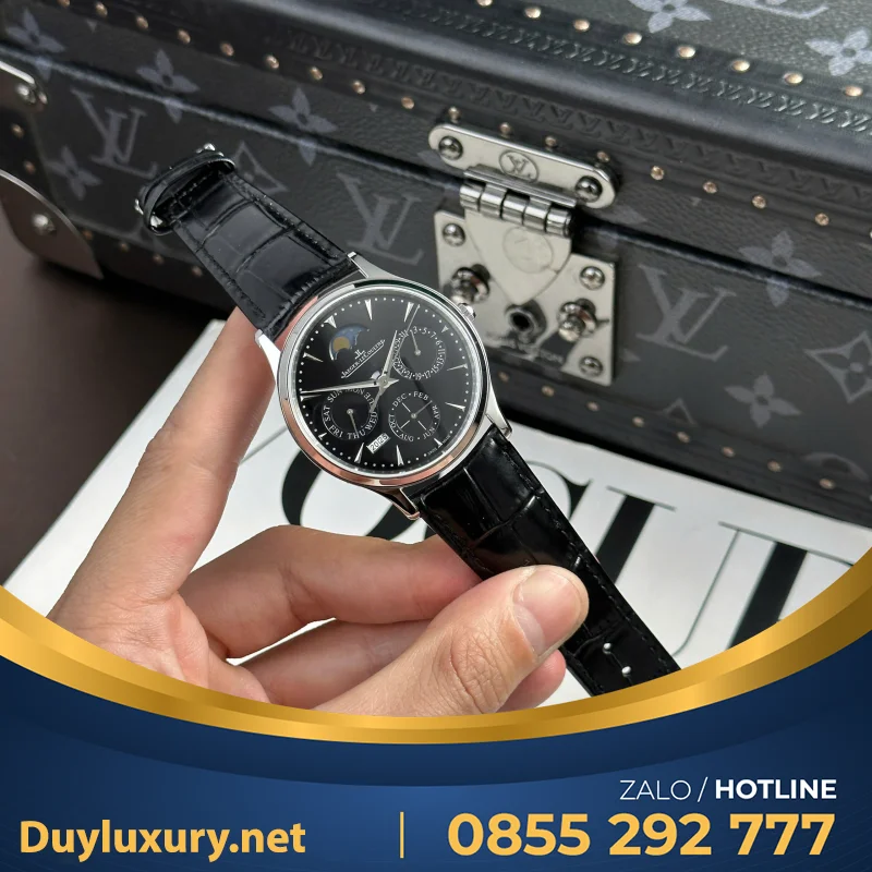 Đồng Hồ Jaeger LeCoultre Replica 11 Master Ultrathin Perpetual Calendar Mặt Đen Nhà Máy VR 39mm