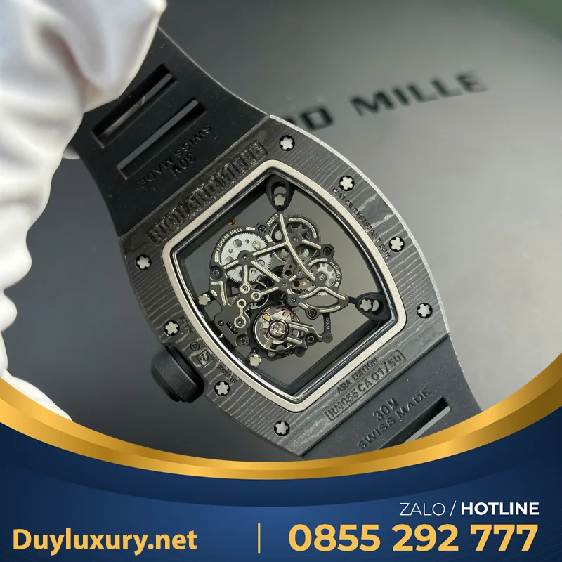 Đồng Hồ Nam Richard Mille Rm055 Bubba Watson Rep 11 Cao Cấp Nhà Máy Aps 42.7×49.9Mm