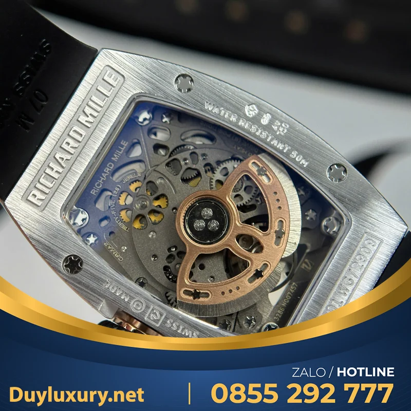 Đồng Hồ Nữ Richard Mille RM07-01 Chế Tác Vỏ Carbon Màu Bạc