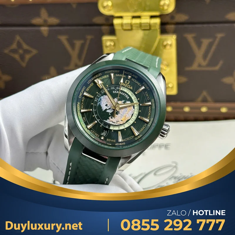 Đồng Hồ Omega Aqua Terra Worldtimer Replica 1:1 Thụy Sỹ VS Factory 43mm