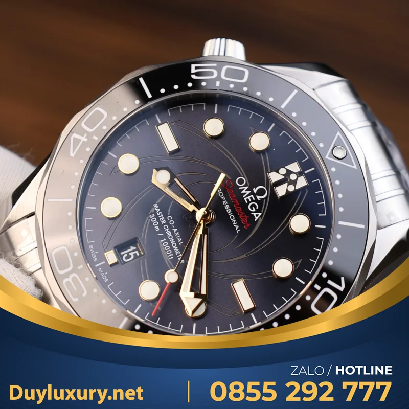 Đồng Hồ Omega Replica 11 Seamaster Diver 300M Chronograph Mặt Đen Nhà Máy N1 44mm