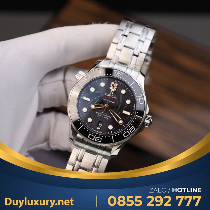 Đồng Hồ Omega Replica 11 Seamaster Diver 300M Chronograph Mặt Đen Nhà Máy N1 44mm