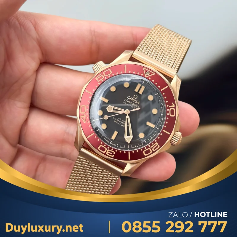 Đồng Hồ Omega Seamaster Diver 300M Bronze Gold Replica 11 Vfs 42Mm